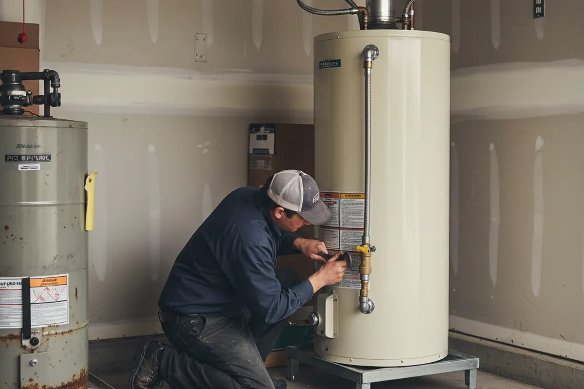 Water heater and shutoff valve replacement in Antwerp